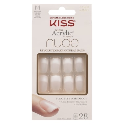 Kiss Salon Acrylic French Très Courts taille 28 ongles 1 ea, 15,99 $/1ch
