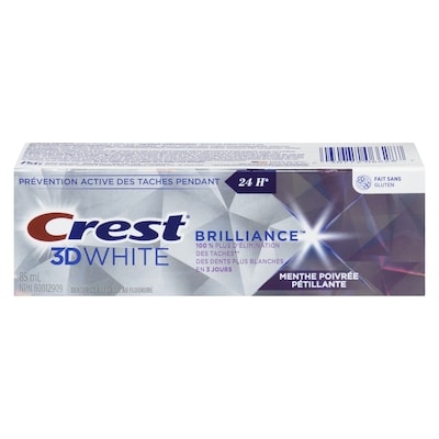 Crest Dentifrice 3D White, menthe poivrée vibrante 85 ml, 11,75 $/100ml