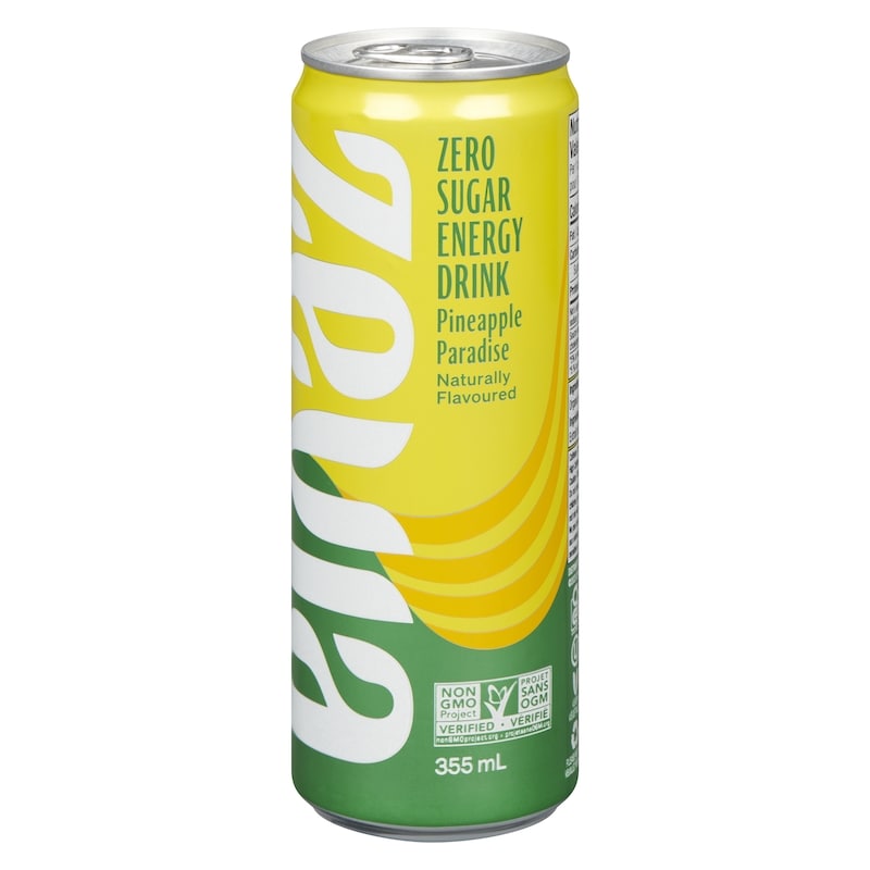 Zevia Zero Sugar Energy Drink, Pineapple Paradise - 355 ml | Fortinos