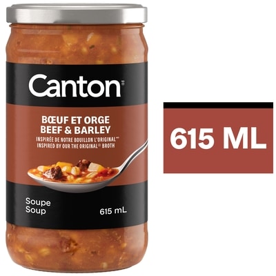 Canton Soupe Boeuf et Orge 615 ml, 1,14 $/100ml