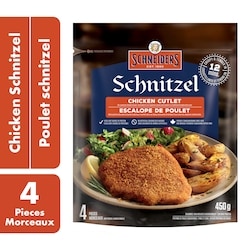 Schneiders Escalopes de poulet schnitzel surgelées 450 g, 3,33 $/100g
