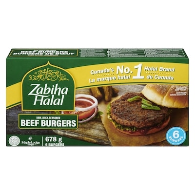 Zabiha Halal Beef Burgers 678 g, $2.80/100g