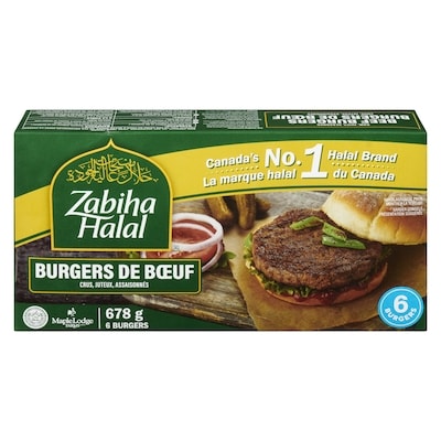 Zabiha Halal Burgers de bœuf 678 g, 2,80 $/100g
