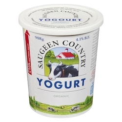 Saugeen Country Yogurt Organic 4.1% B.F. 908 g, $0.82/100g