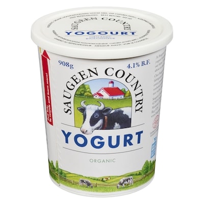 Saugeen Country Yogurt Organic 4.1% B.F. 908 g, $0.71/100g