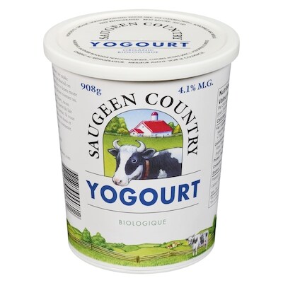 Saugeen Country Yogourt biologique 4.1% m.g. 908 g, 0,71 $/100g