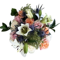 null Rose and Lily Bouquet 1 ea, $40.00/1ea