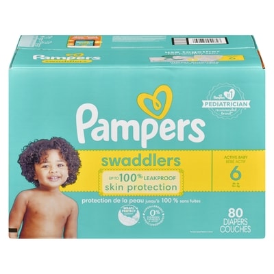 Pampers Swaddlers Active Baby Diaper Size 6 80 Count 80 ea, $0.50/1ea