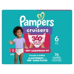 Pampers Diapers - Cruisers 360° - Size 6, 76 Count 76 ea, $0.53/1ea