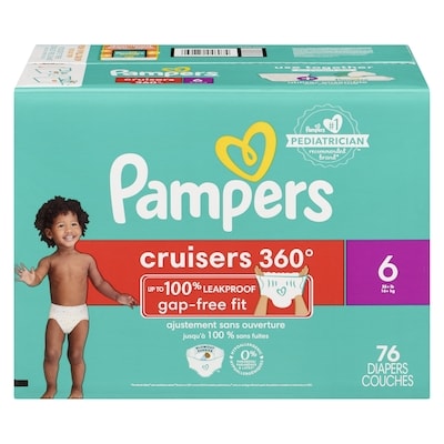 Pampers Cruisers 360 Diapers Size 6 76 Count 76 ea, $0.53/1ea