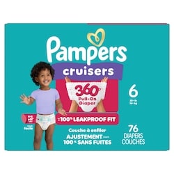 Pampers Couches Cruisers 360°, taille 6, 76 unités 76 ea, 0,53 $/1ch