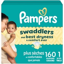 Pampers Swaddlers Diapers, Size S1, 160 Count 160 ea, $0.25/1ea