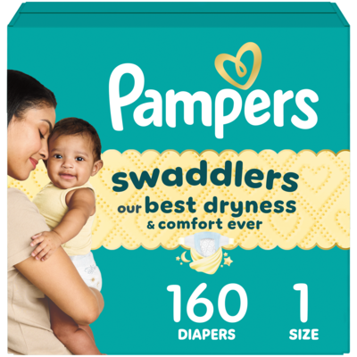 Pampers Swaddlers Newborn Diapers Size 1 160 Count 160 ea, $0.25/1ea