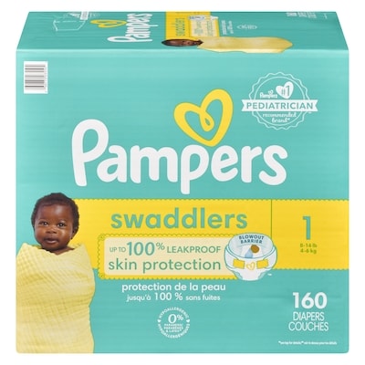 Pampers Swaddlers Newborn Diapers Size 1 160 Count 160 ea, $0.25/1ea