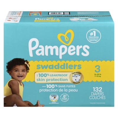 Pampers Swaddlers Active Baby Diaper Size 3 132 Count 132 ea, $0.30/1ea