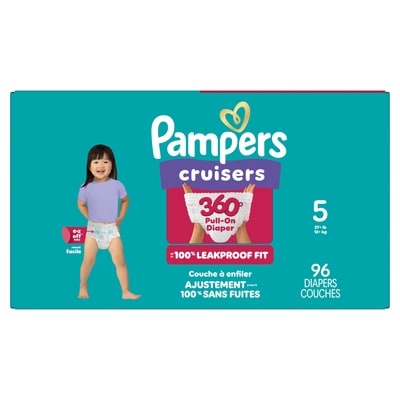 Pampers Couches Cruisers 360°, taille 5, 96 unités 96 ea, 0,44 $/1ch