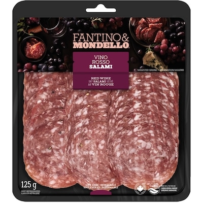 Fantino & Mondello Vino Rosso Sliced Dry Salami 125 g, $6.40/100g