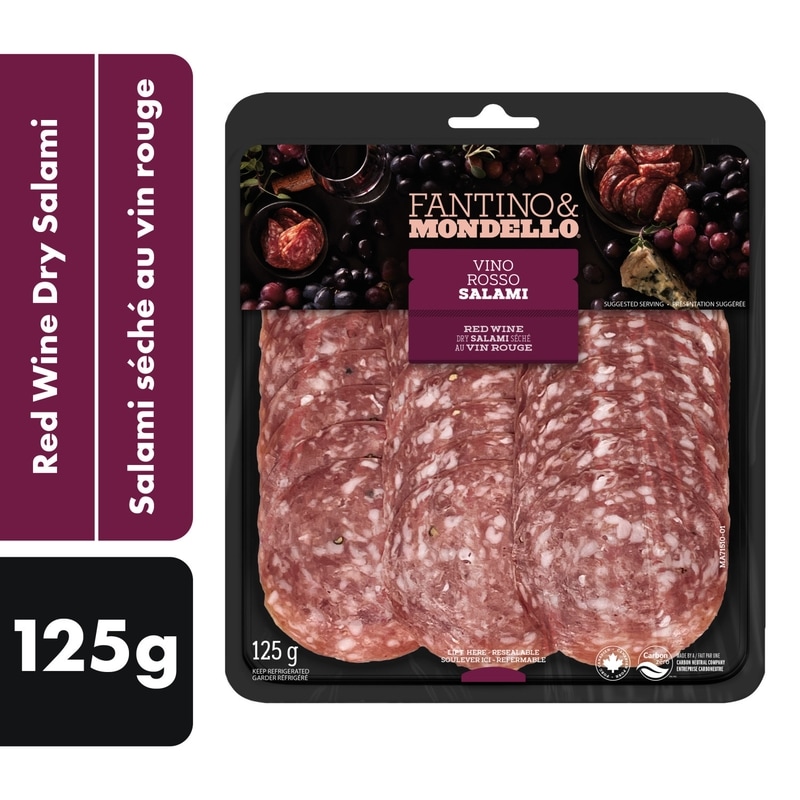 Vino Rosso Sliced Dry Salami