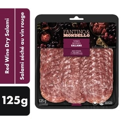 Fantino & Mondello Salami séché tranché au vin rouge 125 g, 6,79 $/100g