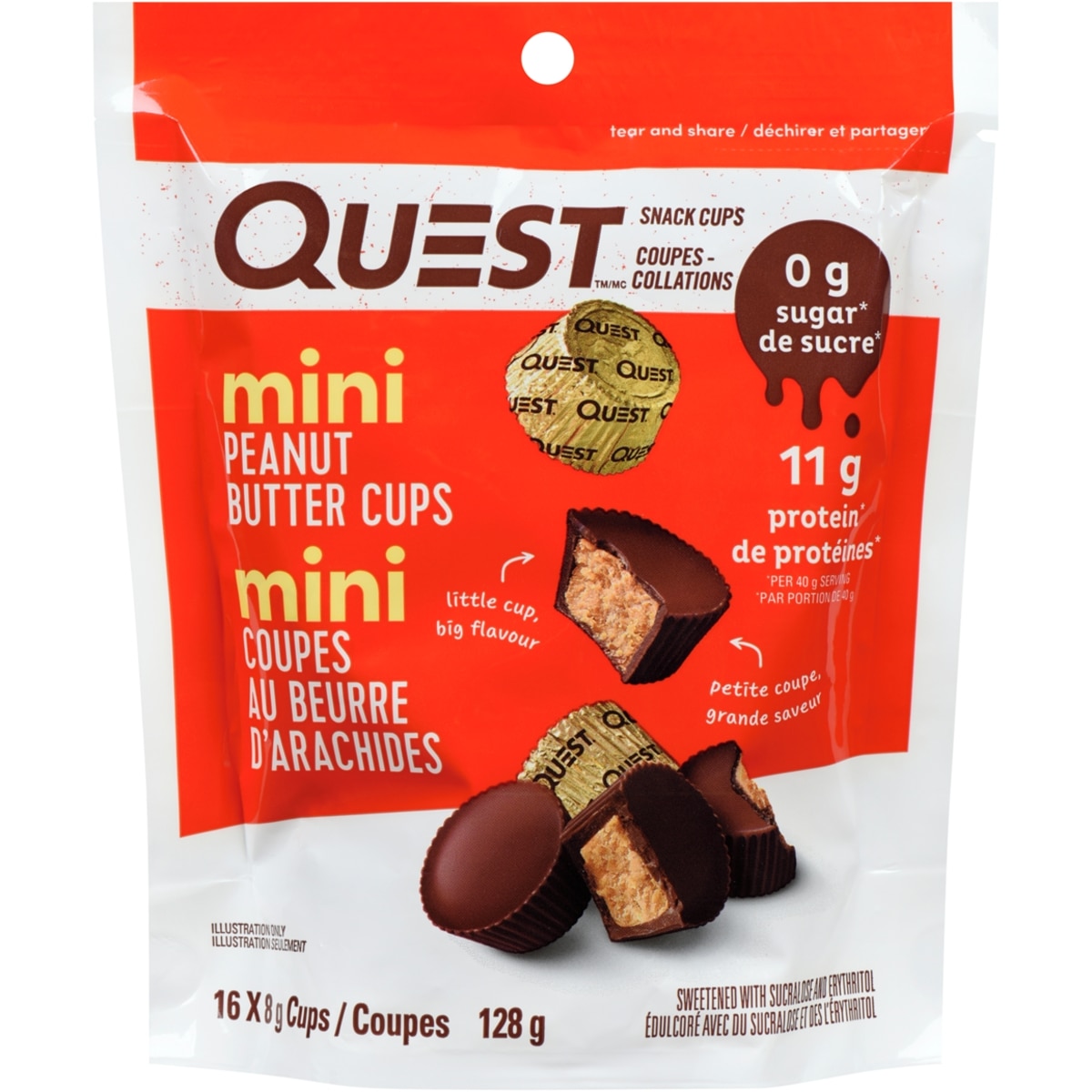 Questbar Mini Peanut Butter Cups 16 ea, $1.33/1ea