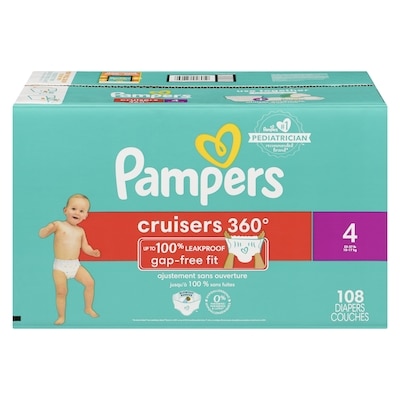 Pampers Cruisers 360 Diapers Size 4 108 Count 108 ea, $0.37/1ea
