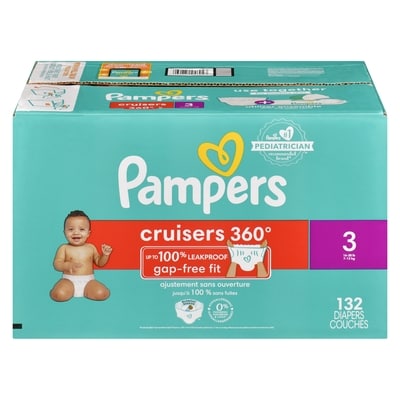 Pampers Cruisers 360 Diapers Size 3 132 Count 132 ea, $0.25/1ea