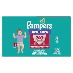 Pampers Couches Cruisers 360°, taille 3, 132 unités 132 ea, 0,27 $/1ch