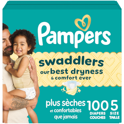 Pampers Swaddlers Diapers, Size S5, 100 Count 100 ea, $0.42/1ea