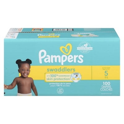 Pampers Swaddlers Active Baby Diaper Size 5 100 Count 100 ea, $0.40/1ea