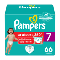 Pampers Diapers - Cruisers 360° - Size 7, 66 Count 66 ea, $0.64/1ea