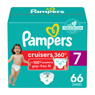 Pampers Cruisers 360 Diapers Size 7 66 Count 66 ea, $0.53/1ea