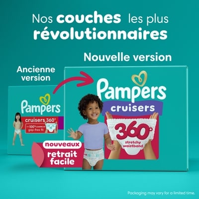 Pampers Couches Cruisers 360°, taille 7, 66 unités 66 ea, 0,53 $/1ch