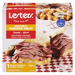 Lesters Montréal Smoked Meat Sliced Beef Round 400 g, $2.25/100g