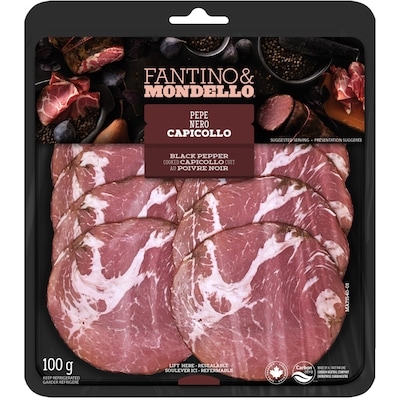 Fantino & Mondello Pepe Nero Sliced Capicollo 100 g, $8.00/100g