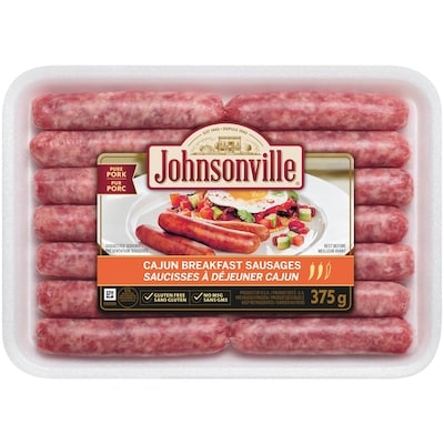 Johnsonville Saucisse à déjeuner, Cajun 375 g, 2,00 $/100g
