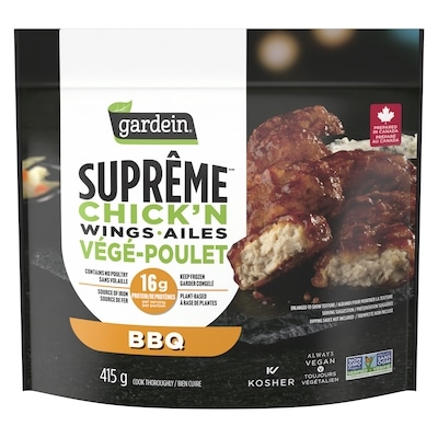Gardein Suprême ailes végé-poulet bbq 415 g, 3,25 $/100g