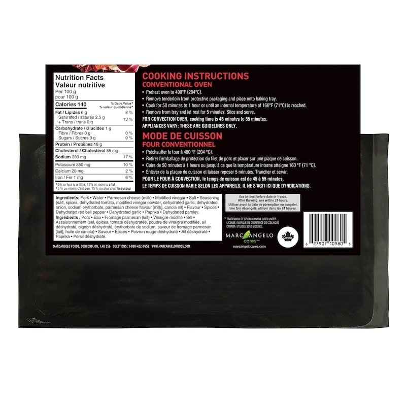 Pork Tenderloin Herbs & Parmesan Cheese