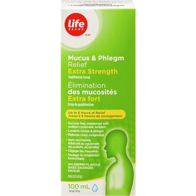 Life Brand Mucus & Phlegm Relief Extra Strength 1 ea, $9.00/1ea