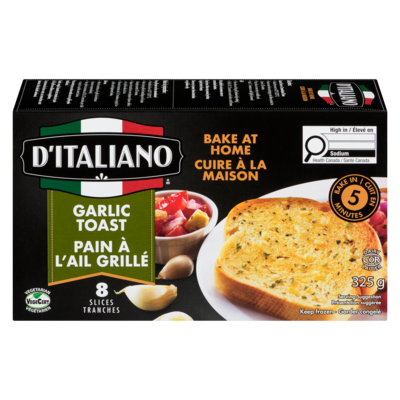D'Italiano Garlic Toast, Bake At Home, 8 Slices 325 g, $1.38/100g