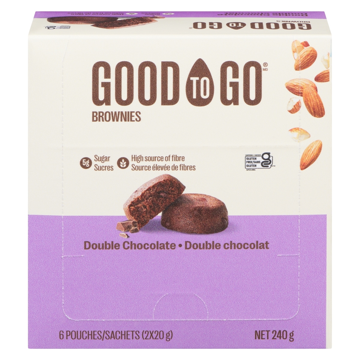 Good to Go Brownies Double Chocolate (Case) 6x40.0 g, $7.08/100g