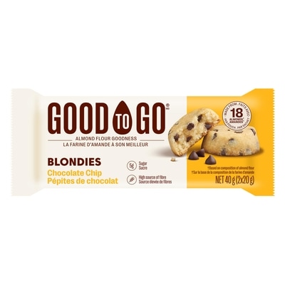 Good to Go Blondies Chocolate Chip (Case) 6x40.0 g, $7.08/100g
