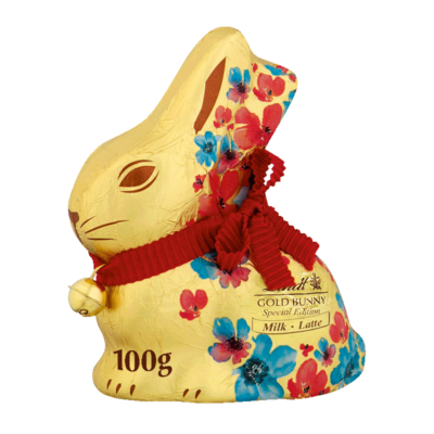 Lindt GOLD BUNNY FLORAL Milk Chocolate Easter Bunny 100 g, $9.99/100g