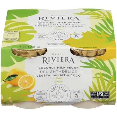 Riviera Coconut Milk Vegan Delight Lemon 4x120.0 g, $1.56/100g
