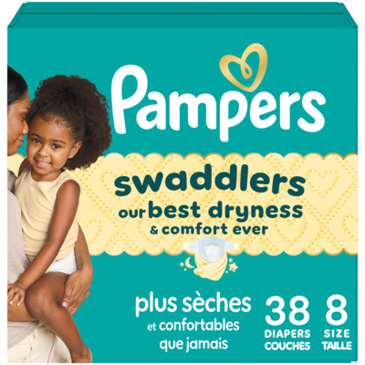 Pampers Swaddlers Active Baby Diaper Size 8 38 Count 38 ea, $0.95/1ea