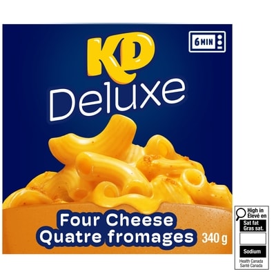 Kraft Kd Deluxe Four Cheese Macaroni And Cheese Frozen Dinner 340 g, $1.91/100g