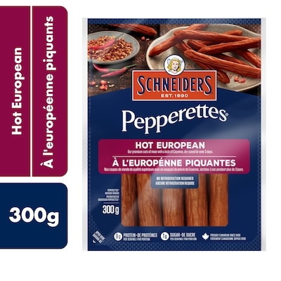 Schneiders Bâtonnets de saucisson à leuropéenne piquants Pepperette 300 g, 4,00 $/100g