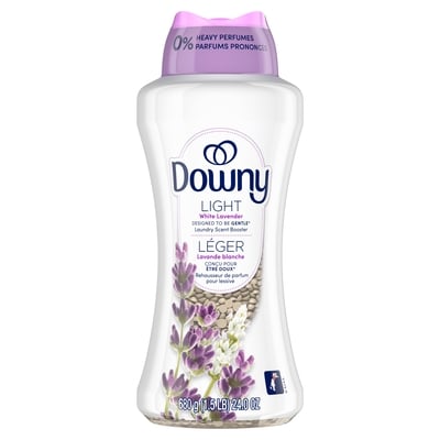 Downy Perles rehausse-parfum pour lessive Light pour laveuse, Lavande blanche , sans parfums prononcés 680 g, 3,09 $/100g