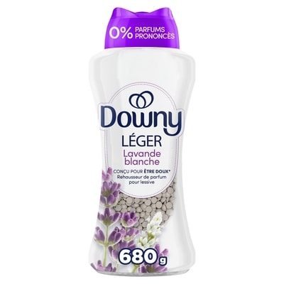 Downy Perles rehausse-parfum pour lessive Light pour laveuse, Lavande blanche , sans parfums prononcés 680 g, 3,09 $/100g
