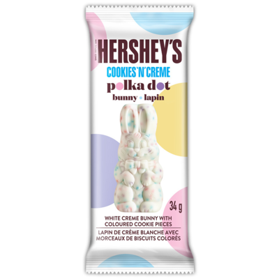 Hershey’s Lapin cookies 'n' creme polka dot 34 g, 3,68 $/100g