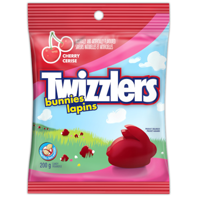 Twizzlers Cherry Bunnies 200 g, $2.00/100g